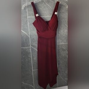 NWOT Women's Frederick's Of Hollywood Burgundy Rhinestone Dress Size XSmall XS